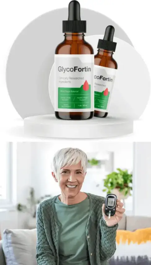Person using GlycoFortin liquid drops as part of daily wellness routine