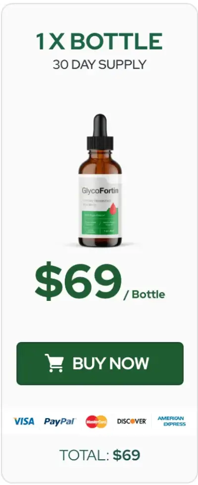 GlycoFortin single bottle package showing 30 day supply option